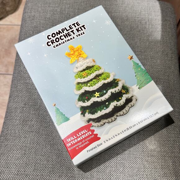 Needle Creations Crochet Kit Christmas Tree 5” Holiday Yarn Craft Set NEW - Picture 14 of 16